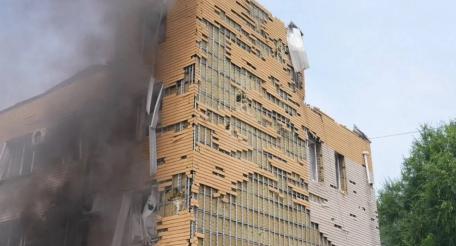 фото с места удара УМПК в Запорожье, источник МАХ-канал Хроники Гераней