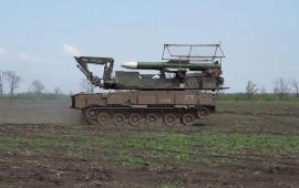 Пуско-заряжающая установка 9А316 из состава ЗРК 9К317 «Бук-М2» группировки войск «Восток»