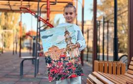 в Старобешево молодёжь организовала для детей рисование на открытом воздухе. Ребята рисовали родной Донбасс, источник Телеграм-канал РИА ДНР