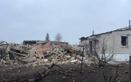 последствия вчерашнего удара УМПК в н.п. Староверовка Харьковской области, источник Телеграм-канал Хроники Гераней