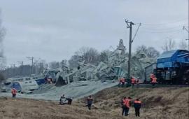состав Харьков – Ужгород, попавший под удар «Герани» Житомирской области, источник Телеграм-канал Военкор Котенок