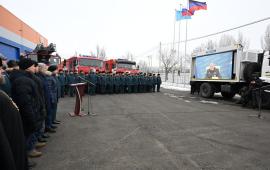 новую пожарно-спасательную часть в ДНР открыли вместе с главой МЧС России Александром Куренковым и его заместителем Алексеем Кострубицким