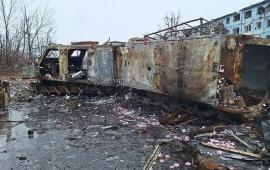 разбитая техника ВСУ в Димитрове, источник Телеграм-канал Военкор Астрахань