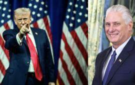 Президенты США и Кубы Дональд Трамп и Мигель Диас-Канель