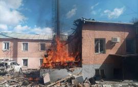 Прилуки Черниговской области. Под удар Герани попало отделение полиции, источник МАХ-канал Хроники Гераней