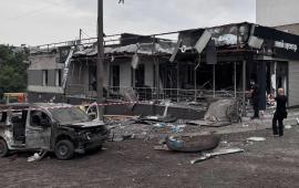 последствия удара УМПК в Запорожье, источник МАХ-канал Хроники Гераней 