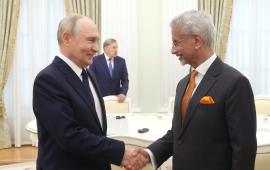 Президент России Владимир Путин провёл 24 августа в Кремле встречу с министром иностранных дел Индии Субраманиамом Джайшанкаром